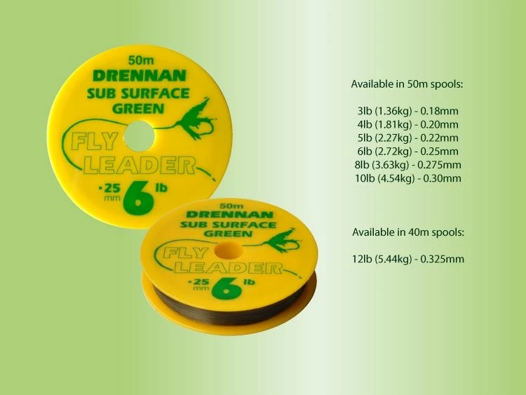 Drennan Subsurface Green Fly Leader 50m - Leaders & backing 2 Drennan Subsurface Green Fly Leader 50m - Leaders & backing - Image 2